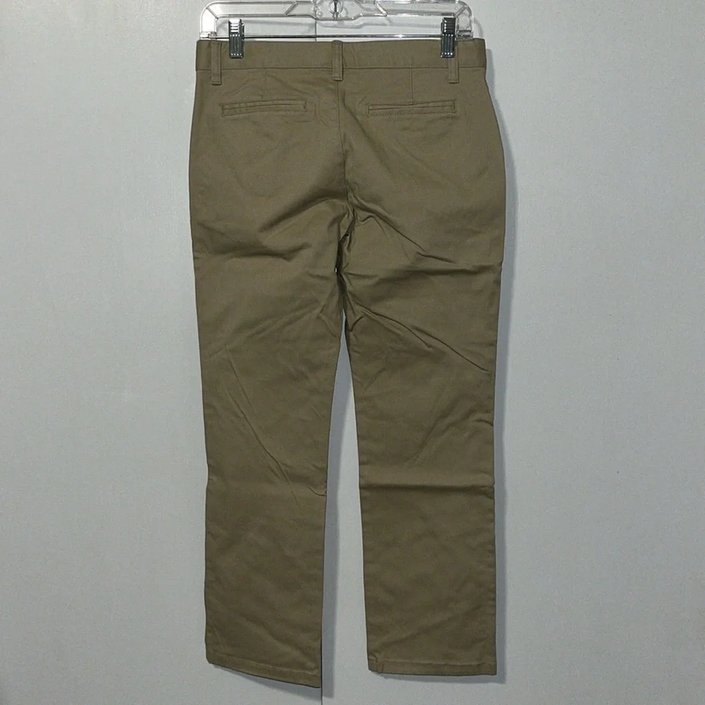 Cat & Jack Girls School Uniform Slim Straight Chino Pants Khaki Size 12 Plus